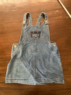 Benetton denim salopette 18-24 months like new