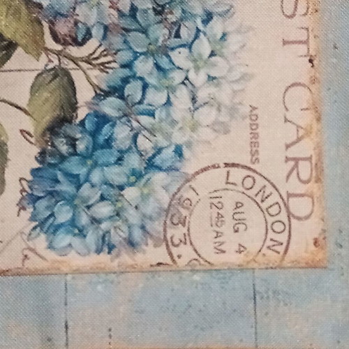 Decorative sofa pillow cover with blue hydrangea bouquet new