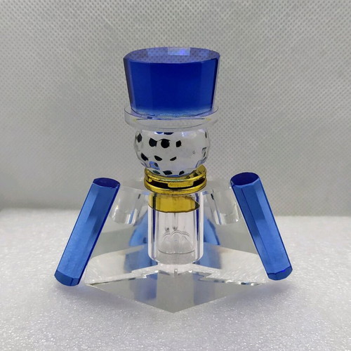 Crystal bottle for snowman perfume Laureline FONTANEL