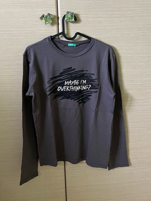 Μπλούζα Benetton μεταχειρισμένη 170cm για 13-14 ετών μαύρη και γκρι