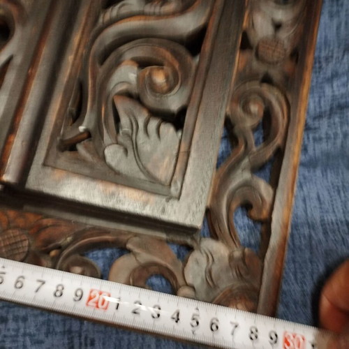 Decorative small mirror like new, carved wood
