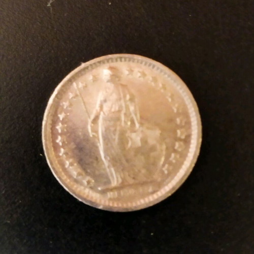 Half Swiss Franc 1968 like new