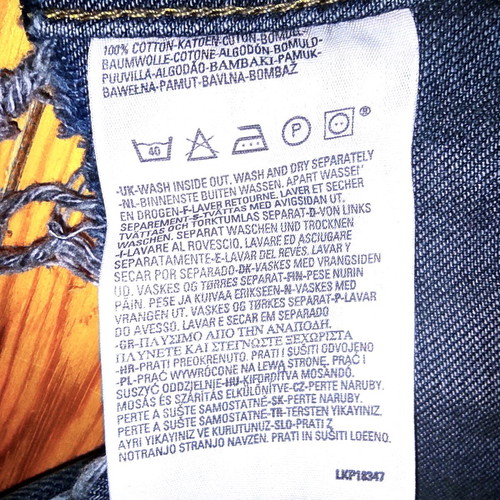 Vintage Levi's 70500 cropped jacket refurbished, gray and blue, size M