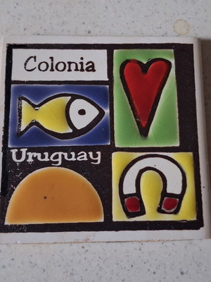 Μαγνητάκι κεραμικό Colonia Uruguay χειροποίητο, σαν καινούργιο