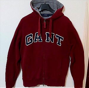 Gant zip hoodie red sweatshirt size M