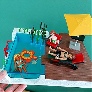 Πισίνα με εξέδρα playmobil
