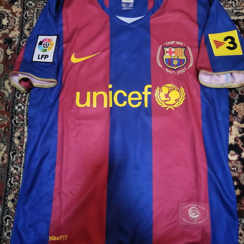 Barcelona Ronaldinho #10 jersey new, Camp Nou 1957–2007 edition, size S