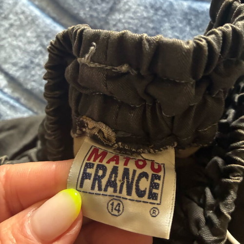 Matou France pants like new, elastic waist, gray, size 14