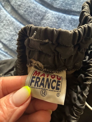 Matou France pants like new, elastic waist, gray, size 14