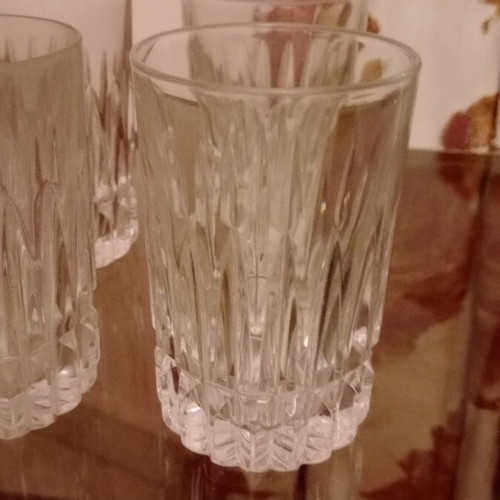 Crystal water glasses like new, set of four