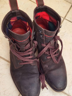 Tommy Hilfiger Carlos men's leather lace-up boots size 42 used brown