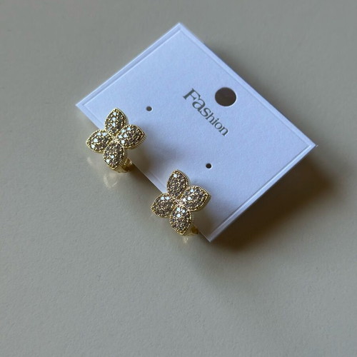 Steel earrings gold color new