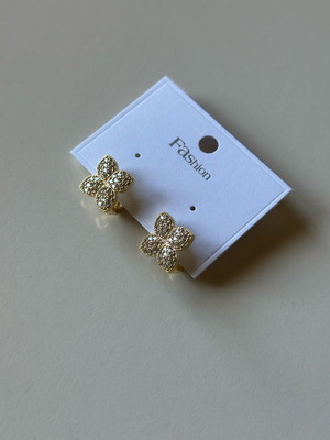 Steel earrings gold color new