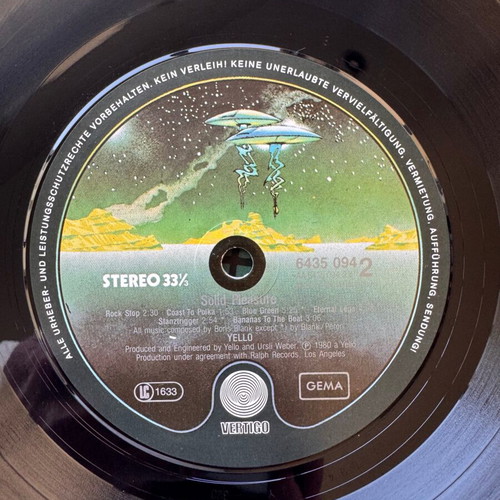 Yello Solid Pleasure LP used, 1981 Germany pop