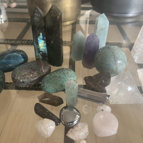 Natural Crystal Collection like new with diverse minerals and shapes