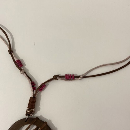 Handmade wooden necklace like new