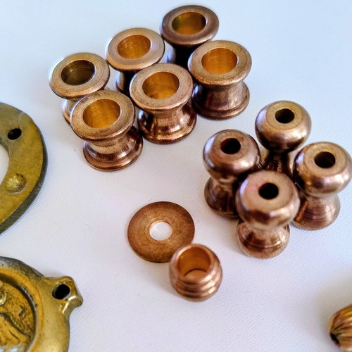 DIY Craft Materials Set with Bronze and Glass Charms, Pouch Included