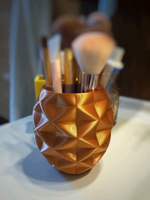 Cosmetic case made to order, 3d printed bronze plastic