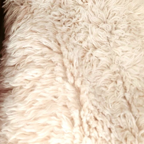 Wool flokati rug like new, set of 2 pieces 1.40×2.00 white