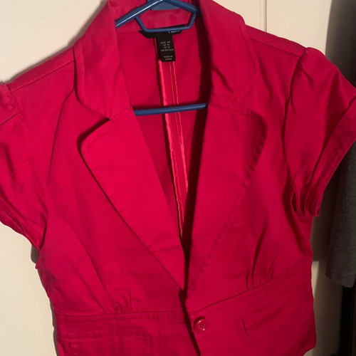 H&M fuchsia jacket short sleeve mid-length new size L