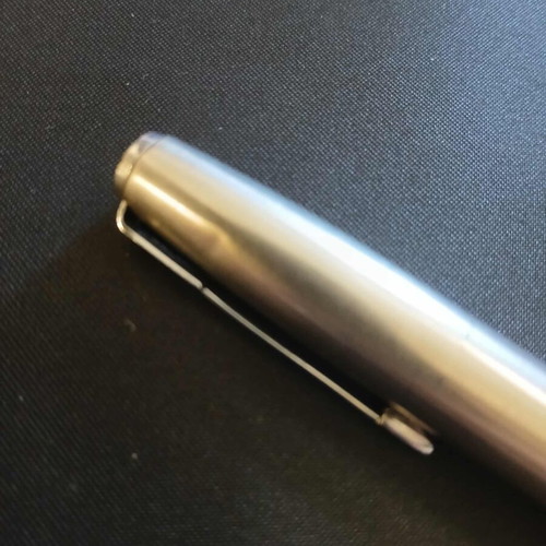 Parker 51 pen used, grey-green body with metal cap