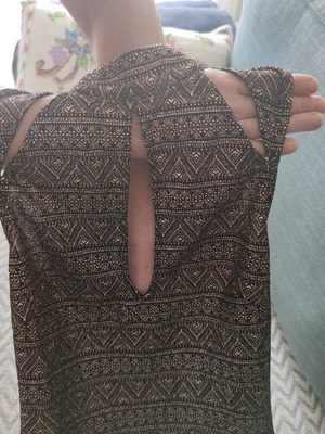 Parisien midi dress new, gold, size 8