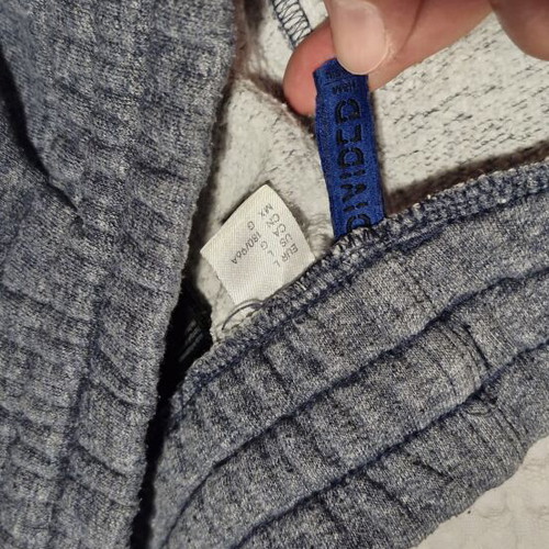 H&M sweatpants size L used, gray and blue