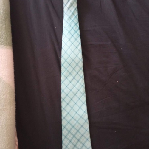 Frangi silk tie turquoise like new