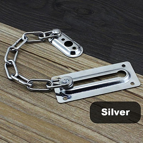 Door Chain Lock Silver New