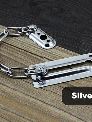 Door Chain Lock Silver New