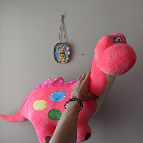 Big Dino Plush Like New Pink Dinosaur Teddy