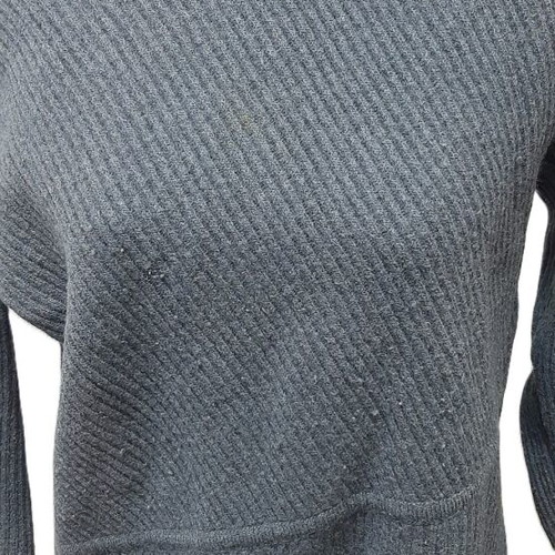 Vintage women's wool turtleneck sweater size L used, gray
