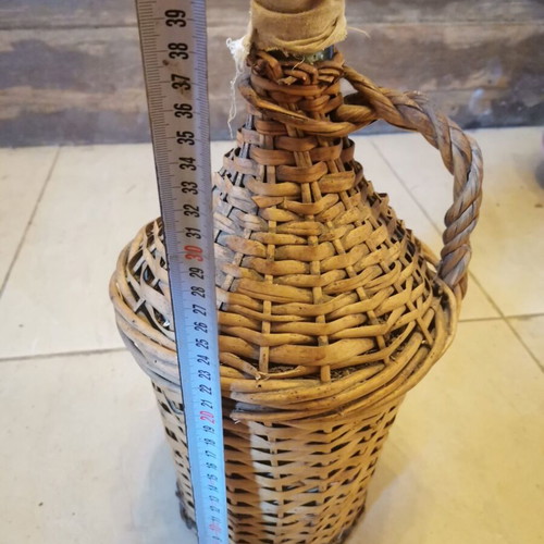 Vintage demijohn for rakia restored