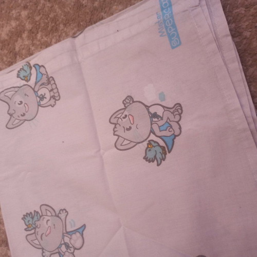 Baby diaper new with blue cats and white background 1.16x65 cm