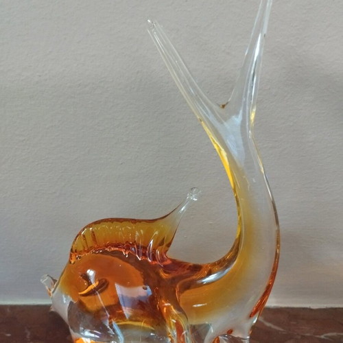 Decorative glass fish Murano style like new