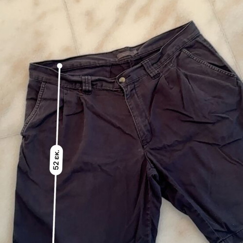 Men's Bermuda shorts used, navy chino size XXL
