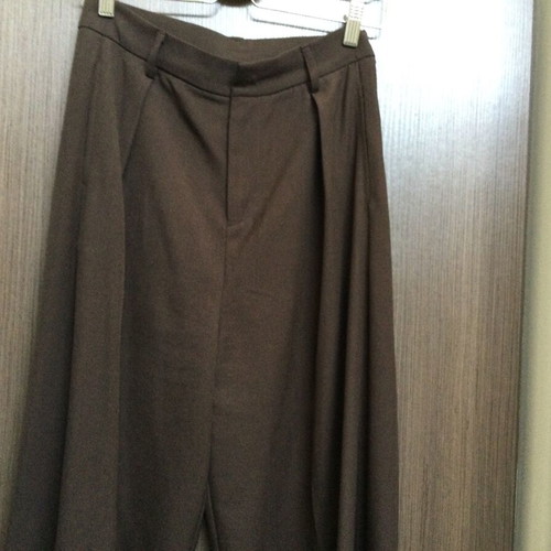Shein wide brown pants like new with slim waist size M