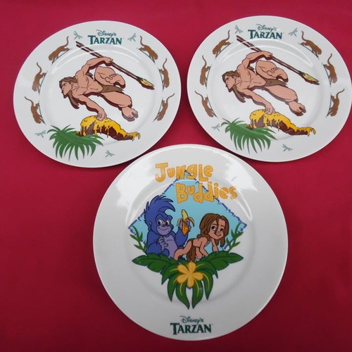 Porcelain children's plates Disney & Burroughs Tarzan, like new, set of three
