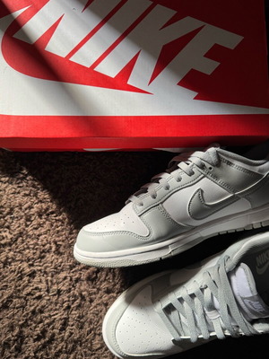 Nike Dunk Low Retro 45 като нови, бели-сиви мъжки обувки