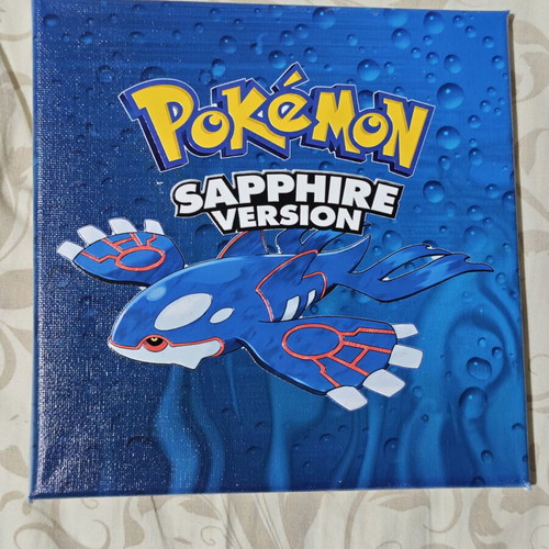 Pokémon canvas art set with Emerald, LeafGreen, FireRed, Ruby, Sapphire