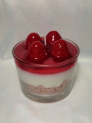 Κερί Cheesecake φράουλα καινούργιο με άρωμα σόγιας