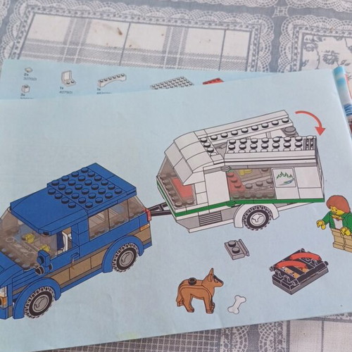 Lego City Great Vehicles Van & Camper 60117 used, missing accessories