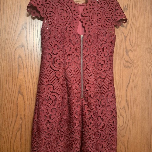 Burgundy mini dress