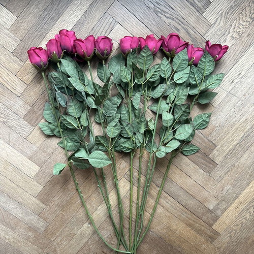 Decorative roses like new, pack of 10, 65 cm