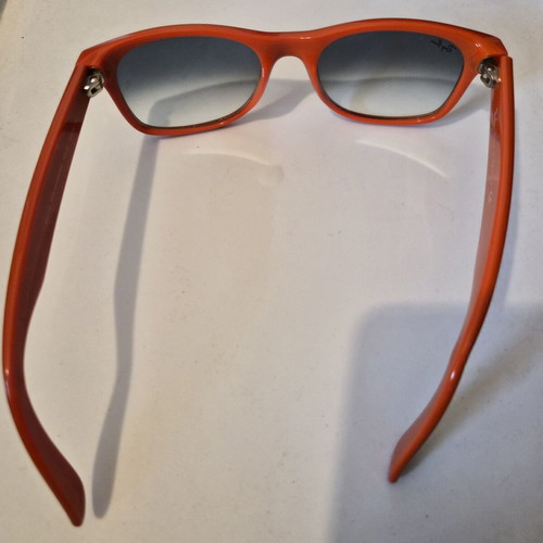 Ray-Ban New Wayfarer RB 2132 sunglasses used, orange black bicolor