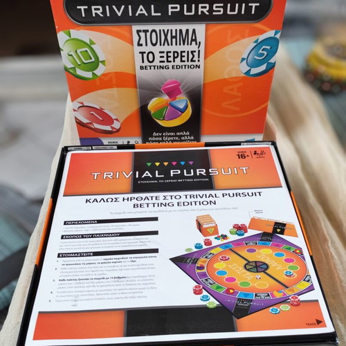 Trivial Pursuit Betting Edition board game new Greek version