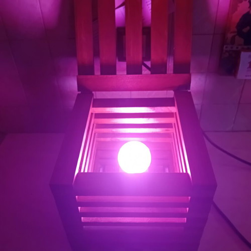 Portatif handmade lamp from ecological materials like new