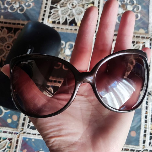 Dolce & Gabbana DG 6035 women's sunglasses used, brown oversized frame