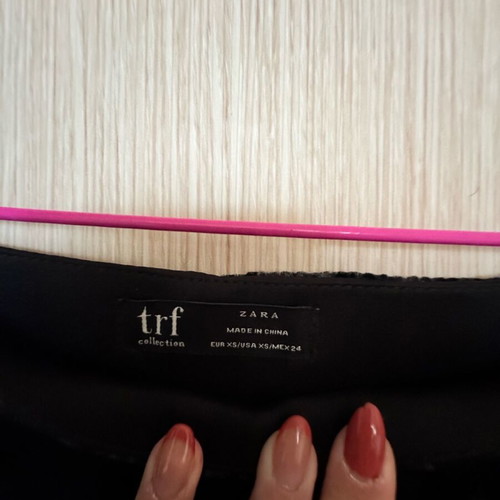 Zara velvet long pants like new, black