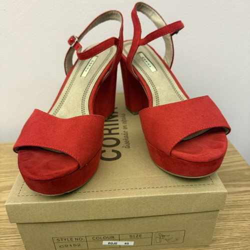 Corina high heels sandals like new, red, size 40
